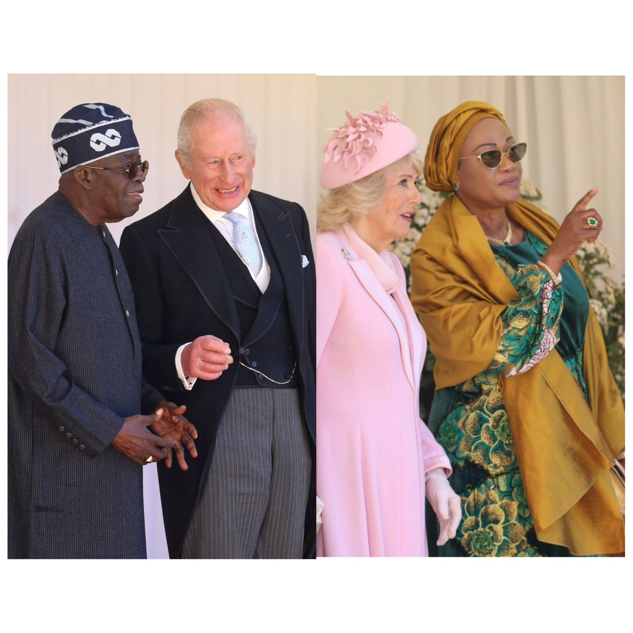 Photos of President Tinubu and his wife Remi at the Windsor Castle during state visit to the UK.